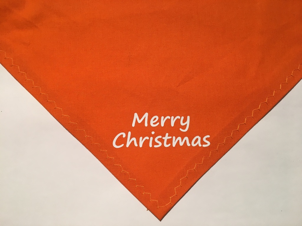 X-Mas Bandana <br>Merry Christmas orange